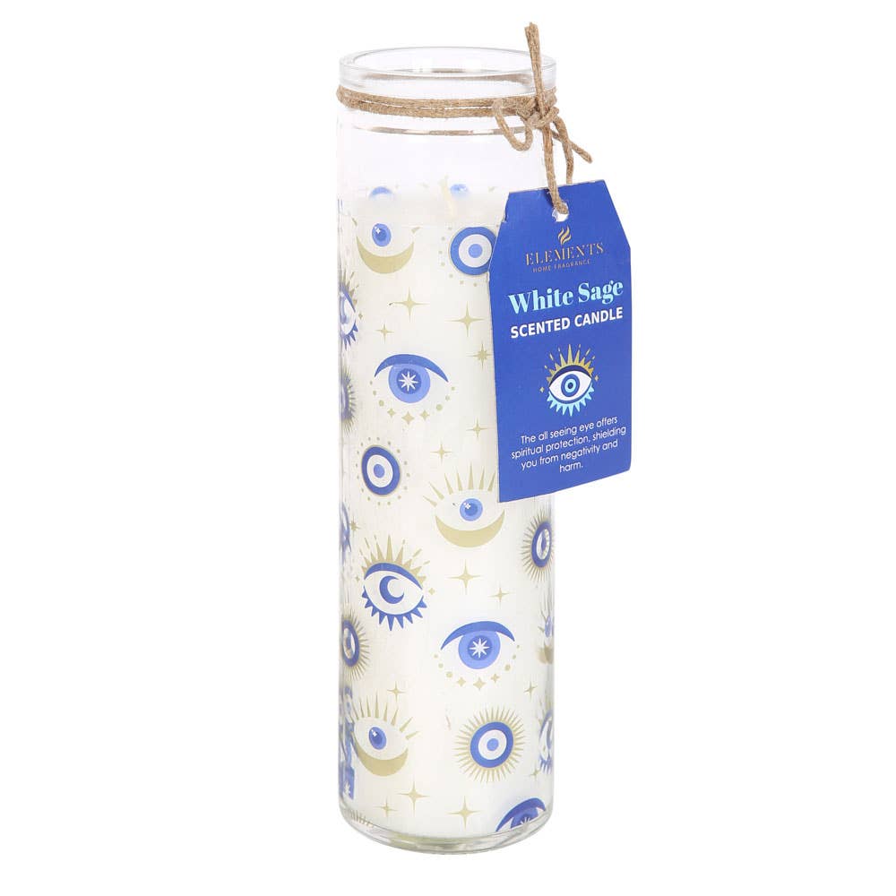 Bougie en tube All Seeing Eye White Sage