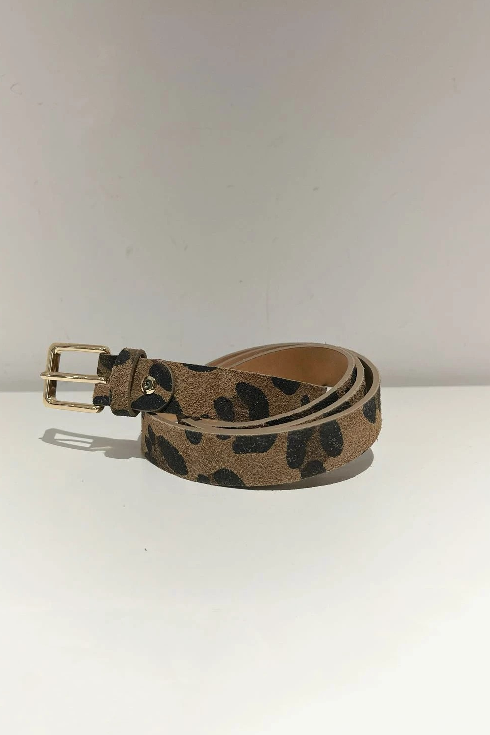 Ceinture  LEO en daim imprimé léopard II